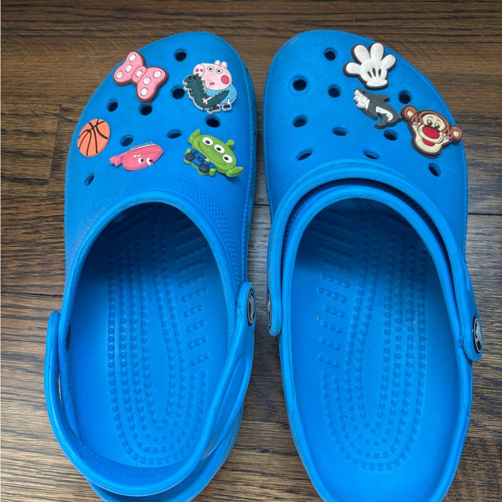 Kids Blue Clogs with Fun Charms